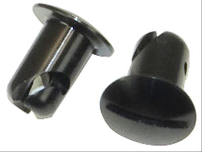 Moroso Quick Fastener - Oval Head - 7/16in x .450in - Aluminum - Black - 10 Pack