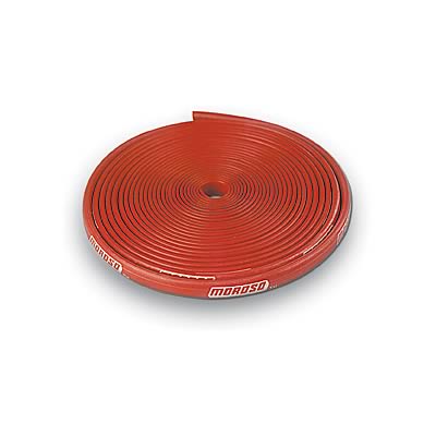 Moroso Insulated Spark Plug Wire Sleeve - 8mm - Red - 25ft Roll
