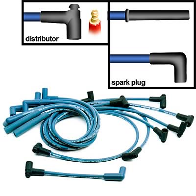 Moroso Custom Ignition Wire Set - Blue Max - Spiral Core thumbnail 2