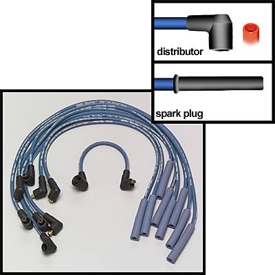 Moroso Custom Ignition Wire Set - Blue Max - Spiral Core thumbnail 3