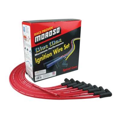 Moroso Universal Ignition Wire Set - Blue Max - Spiral Core - Unsleeved - 90 Degree - Red thumbnail 4