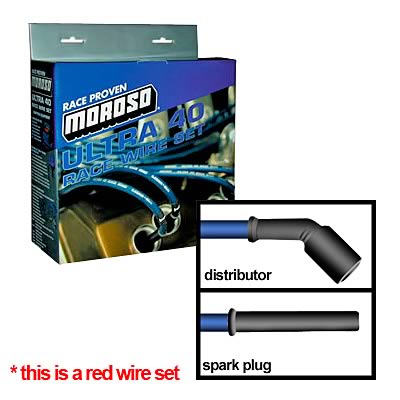 Moroso GM LS Ignition Wire Set - Ultra 40 - Unsleeved - Coil-On - 9.75in Wire - Red thumbnail 2