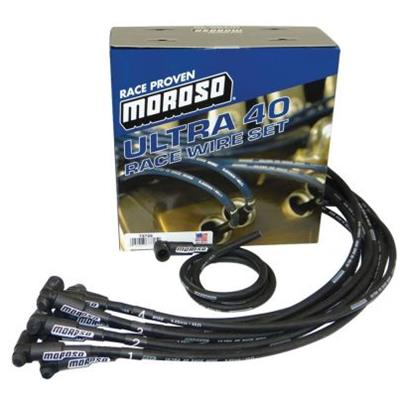 Moroso Chevrolet Small Block Ignition Wire Set - Ultra 40 - Unsleeved - HEI - 135 Degree - Black thumbnail 3