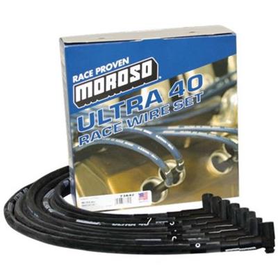 Moroso Chevrolet Small Block (w/Jesel) Ignition Wire Set - Ultra 40 - Sleeved - 90 Degree - Black thumbnail 3