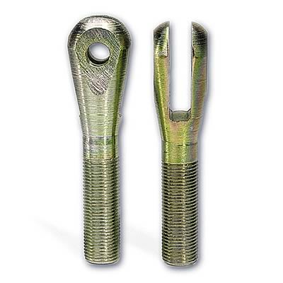 Moroso Clevis End - 1/2in-20 Thread on Shank - Chrome Moly Steel - Gold Iridite Finish - 2 Pack thumbnail 2