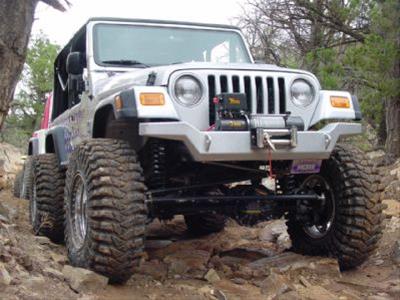 M.O.R.E. RockProof Off-Road Bumpers JFBHC300PC Bumper, Off-Road, High Clearance, Steel, Black Powdercoated, Jeep, Front, Each thumbnail 3