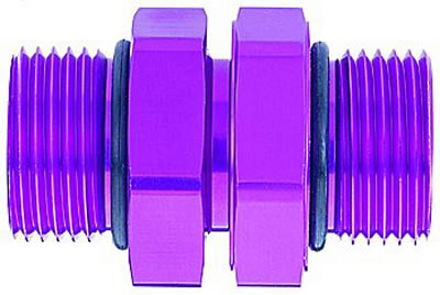 MagnaFuel Couplers MP-3010 Fitting, Coupler, Union, Straight Cut to Straight Cut, Straight, Aluminum, Purple Anodized, -12 AN, -12 AN, Each thumbnail 2