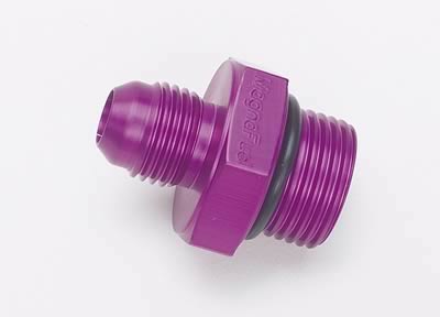 MagnaFuel AN Flare-to-Straight Adapters MP-3022 Fitting, Adapter, to Straight Cut, Straight, Aluminum, Purple Anodized, -6 AN, -8 AN, Each thumbnail 2