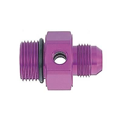 MagnaFuel Pressure Gauge Adapters MP-3063 Fuel Port Adapter, 1/8 in. NPT Fuel, -10AN To -10 O-Ring, Male/Male
