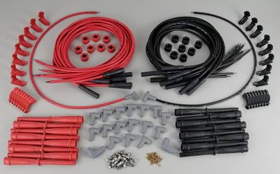 MSD 8.5mm Super Conductor Spark Plug Wire Sets 31559 Wires, Conductor, Spiral Core, 8.5mm, Red, Straight Hemi Boots, Dual Plug, Universal, V8 thumbnail 2
