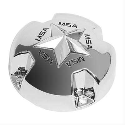 MSA Off-Road Wheel Center Caps – Red With Black Star, 3.25'', Set Of 4