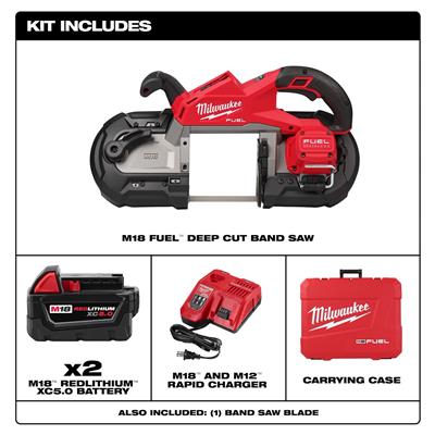 Milwaukee Tool 2929-22 Milwaukee M18 FUEL Deep Cut Band Saws