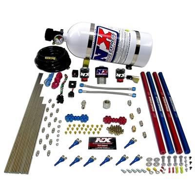 Nitrous Express Pro-Shk/Gas Nitrous Kit (200-600HP) w/Rails and 10lb Bottle