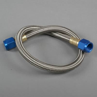Nitrous Express 10012 D-3 1 Stainless Steel Braided Hose with Blue Connector