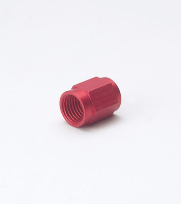 NOS Tube Nuts 17551NOS Fitting, Nut, -3 AN, 3/16 in. Tube, Aluminum, Red, Each