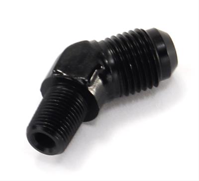 Nitrous Outlet AN to NPT Adapter Fittings 00-01252 Fitting, Adapter, NPT, 45 Degree, Aluminum, Black Anodized, -6 AN, 1/8 in. NPT, Each thumbnail 2