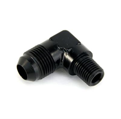 Nitrous Outlet AN to NPT Adapter Fittings 00-01356 Fitting, Adapter, NPT, 90 Degree, Aluminum, Black Anodized, -8 AN, 1/4 in. NPT, Each thumbnail 2