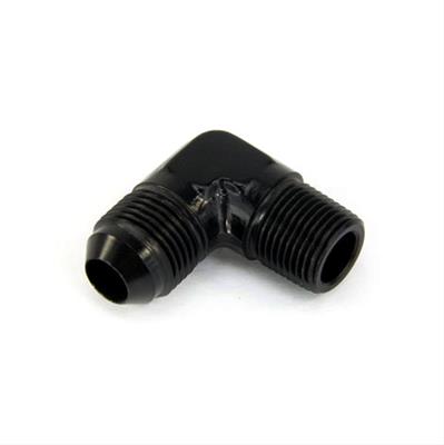 Nitrous Outlet AN to NPT Adapter Fittings 00-01359 Fitting, Adapter, NPT, 90 Degree, Aluminum, Black Anodized, -8 AN, 3/8 in. NPT, Each thumbnail 2