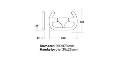 OMP Steering Wheel Formula Diam 250mm Open thumbnail 2