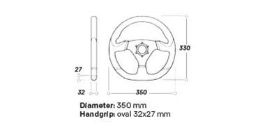 OMP Cromo Steering Wheel w/ 3 Steel Spokes Supplied thumbnail 2