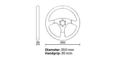 OMP Mugello Wooden Steering Wheel 350mm Handgrip Oval25X23mm thumbnail 2