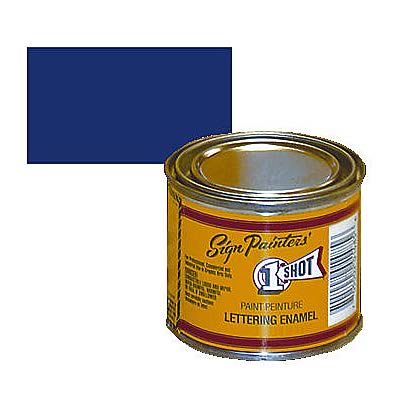 1 Shot Lettering Enamel Paint – 4oz Can, Process Blue, High Gloss Oil-Based - View #13