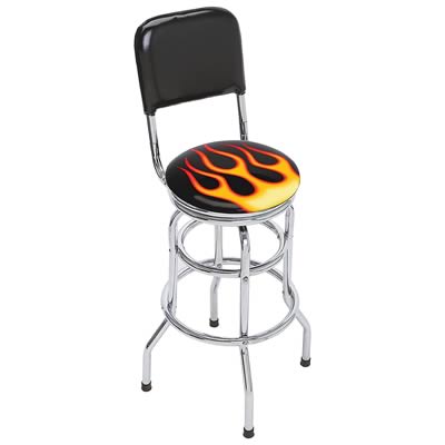 Summit Gifts 5012 Barstool With Back, Flame Bar Stools