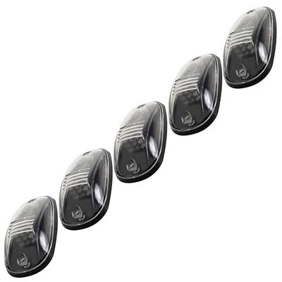 Pacer Performance Hi-Five Cab Lights 20-247C Roof Lights, Dodge, Clear Lens, Amber LED Bulbs, Set of 5 thumbnail 2