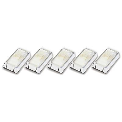 Pacer Performance Dualie-Style Tailgate Lights 20-310 Lights, Clear Lens, Chrome Housing, 2.75 in.x 1.5 in., Set of 5