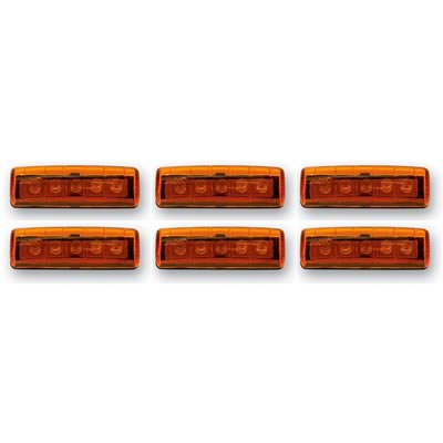 Pacer Performance LED Individual Lights 20-707A Lights, LED, Amber, 2.250 in x 0.437 in. x 0.750 in., Each