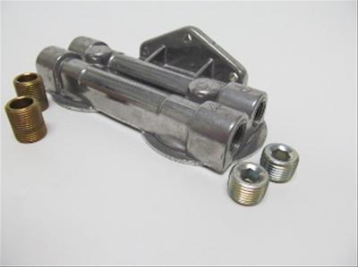 Perma-Cool Remote Oil Filter Brackets 1223 Mount, Dual Filter, 1/2 in. NPT Inlet/Outlet, 13/16 in.-16 Thread Filter, Each thumbnail 2