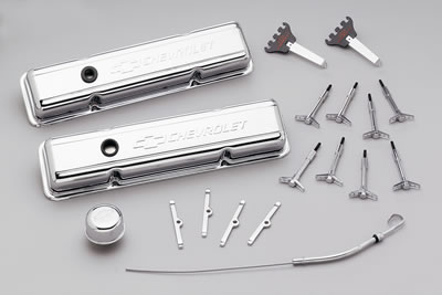 Proform GM Licensed Chevy Engine Dress Up Kits 141-002 Dress-Up Kit, Steel, Chrome, Chevy, Small Block, Kit thumbnail 2