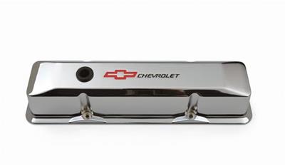 Chrome; Tall Proform 141-117 Chevrolet Performance Parts Recessed Emblems 
