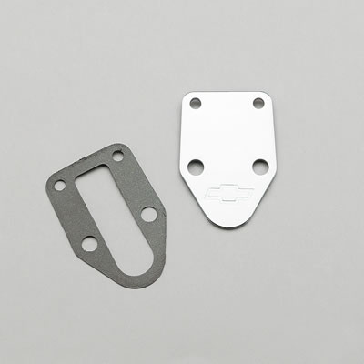 Proform Fuel Pump Block-Off Plates for Chevrolet 141-210 Plate, Steel, Chrome Plated, Chevy, Small Block, Each thumbnail 2