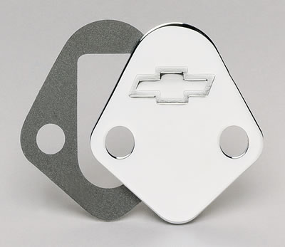 Proform Fuel Pump Block-Off Plates for Chevrolet 141-211 Plate, Steel, Chrome Plated, Chevy, Big Block, Each thumbnail 2
