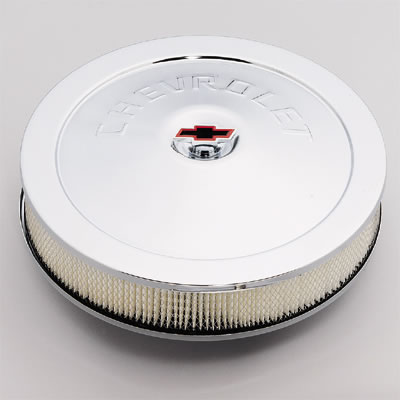 Air Cleaner Nut Proform 141-333 Chevy Bowtie Air Cleaner Wing Nut - Large 1/4-20 Thread, Red Chrome Finish 14 In Air Cleaner Assembly - Foto 9