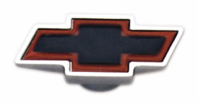 Proform Air Cleaner Wing Nuts 141-322 Filter Assembly Nut, Aluminum, Chrome, Red, Black, Small Bowtie Emblem, 1/4-20 in. Thread, Each thumbnail 2