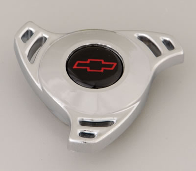 Proform 141-861 Chevy Bow Tie Valve Cover Air Breather Cap Black Crinkle Push-In - Foto 2