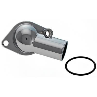 Proform Aluminum Water Necks 141-501 Neck, Aluminum, Chrome, 15 Degree, Chevy, Big/Small Block, Each