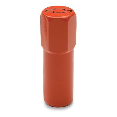 Proform Valve Cover Mini Nuts 141-601 Studs, with Hex Nuts, Bowtie Emblem, Steel, Orange, 1/4 in.-20, 1.5 in. Length, Set of 4
