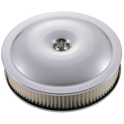 Proform Super-Light Aluminum Air Cleaners 66809 Filter Assembly, Round, Aluminum, Gray Metalic, 14 in. Diameter, 3 in. Height, Drop Base, Kit