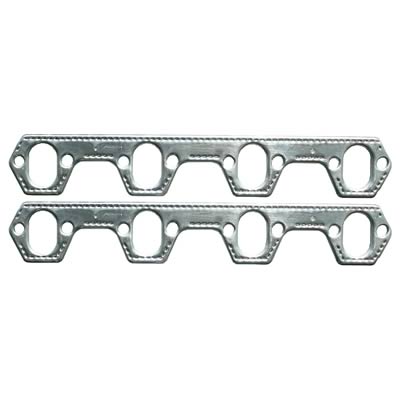 Proform Soft Conforming Aluminum Header Gaskets 67932 Exhaust Gaskets, Header, Aluminum, Round Port, Ford, Small Block, Pair