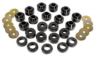 Prothane 97+ Jeep TJ Body Mount Kit - Black