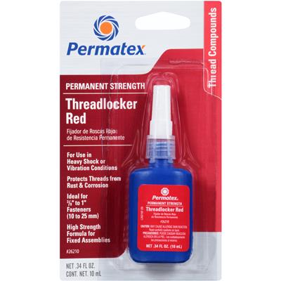 Permatex 26210 Permatex Permanent Strength Red Threadlocker
