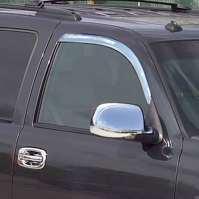 Putco 00-06 Chevrolet Tahoe (Front Only) Element Chrome Window Visors thumbnail 2