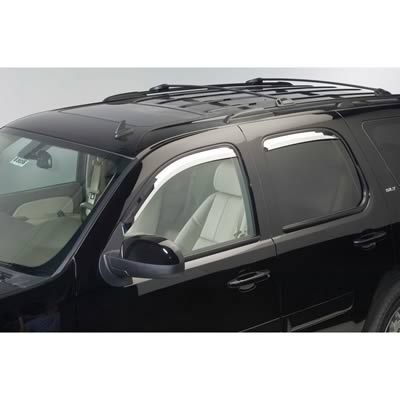 Putco 07-14 Chevrolet Tahoe (Set of 4) Element Chrome Window Visors thumbnail 2
