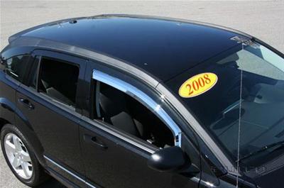 Putco 07-12 Dodge Caliber (Front Only) Element Chrome Window Visors thumbnail 3