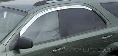 Putco 03-08 Honda Pilot (Front Only) Element Chrome Window Visors thumbnail 4