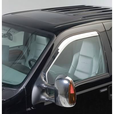 Putco 99-16 Ford SuperDuty Crew Cab/Ext Cab (Front Only) Element Chrome Window Visors thumbnail 3