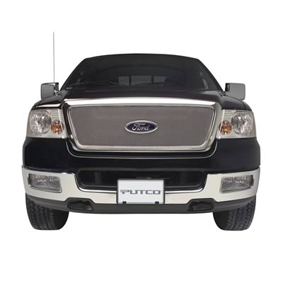 Putco 04-08 Ford F-150 LD Honeycomb (Excl Heritage)(Covering Logo) - Bolt on Liquid Mesh Grilles thumbnail 2